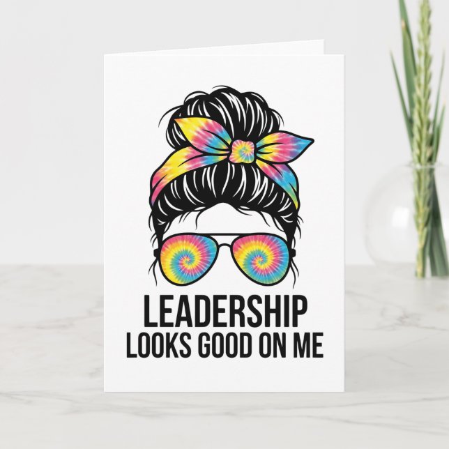 funny mom quote life tie dye card (Front)