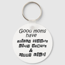 Funny mom quotes gifts parenting humor keychains