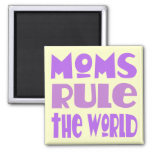 Funny Mom Rules The World Magnet Gift