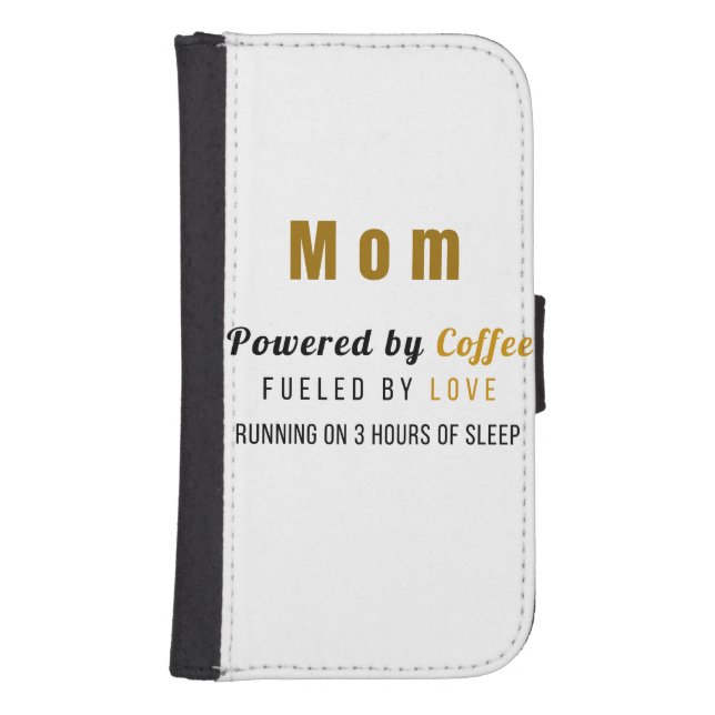 Funny Mom Samsung Galaxy Case – Powered by Coffee  (Front)