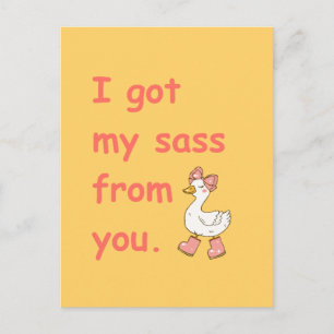 Funny Mom Sass Card Cute Duck Mother Humor