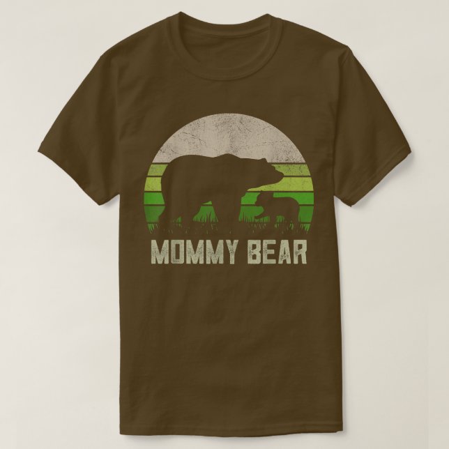 Funny Mom Shirts From Son Daughter, Cub Mommy Bear (Design Front)