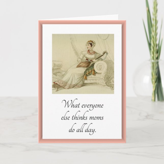 Funny Mom to Mom Greeting Card (Blank Inside) (Front)