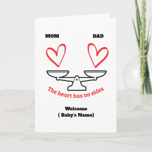 Funny Mom vs Dad Balance Greeting Card - Personali