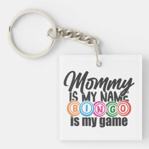 Funny Mommy Bingo word art  Keychain