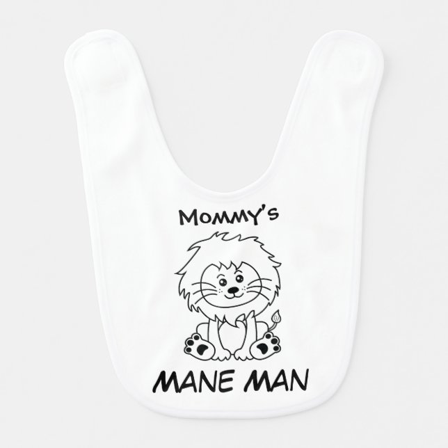 Funny Mommy's Mane Man Baby Bib (Front)