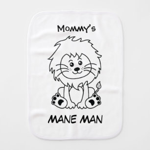 Funny Mommy's Mane Man Baby Burp Cloth