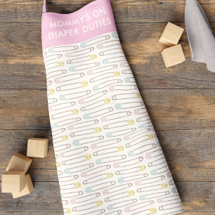 Funny Mommy's On Diaper Duties New Parent Apron