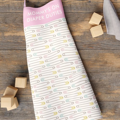 Funny Mommys On Diaper Duties New Parent Apron