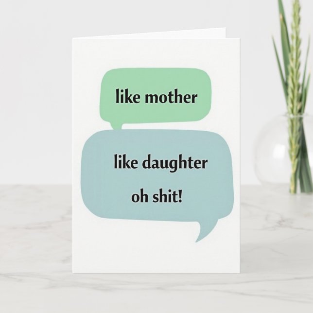 Funny Moms Day Thought Card (Front)