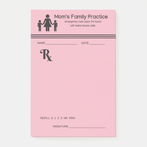 Funny Moms Family Practice Prescription Pad Post_it Notes