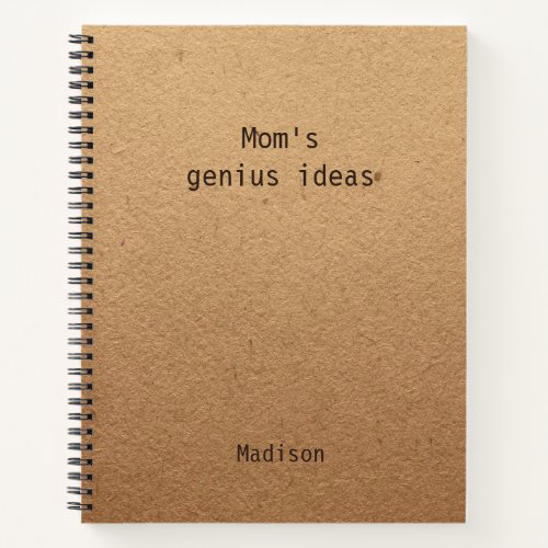 Funny Moms Genius Ideas Personalized Notebook