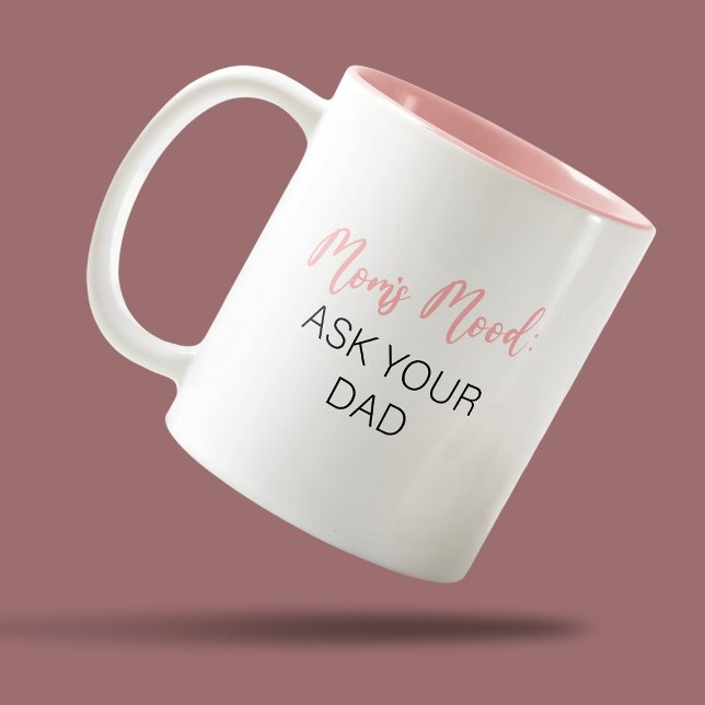 Funny Mom's Mood Two-Tone Coffee Mug (Creator Uploaded)