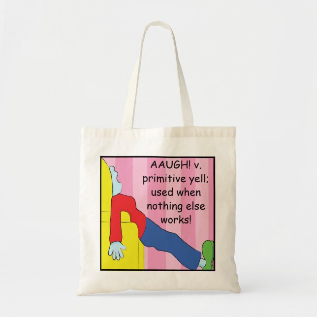 Funny Moms' Primitive Yell, Shopping Tote Bag (Front)