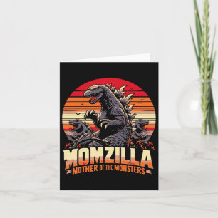 Funny Momzilla Mother Of Monsters Retro Birthday M Card
