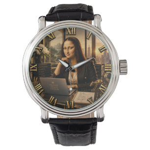 Funny Mona Lisa Businesswoman Executive Office Dec Watch