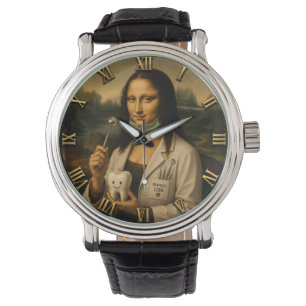 Funny Mona Lisa Dentist Dental Office Decor Watch