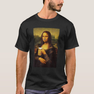 Funny Mona Lisa Drink Beer Shirt Funny Drinking Be