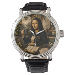 Funny Mona Lisa Entrepreneur Business Office Decor Watch