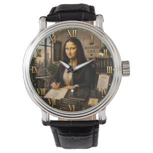 Funny Mona Lisa Manager Office Decor Watch