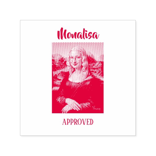 Funny Mona Lisa Parody Art Self-inking Stamp