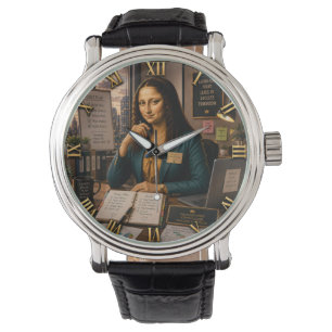Funny Mona Lisa Project Manager Office Decor Watch