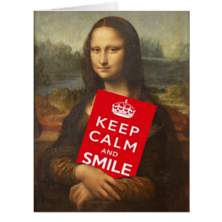 Funny Mona Lisa Says Keep Calm And Smile