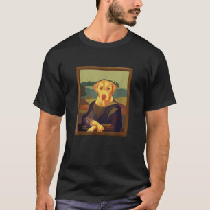 Funny Mona Lisa Yellow Lab Dog Art Parody T-Shirt