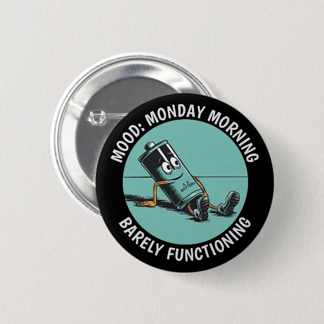 Funny Monday Button (Front & Back)