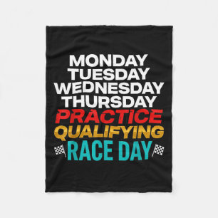 Funny Monday Tuesday Thursday Practice Qualifying Fleece Blanket