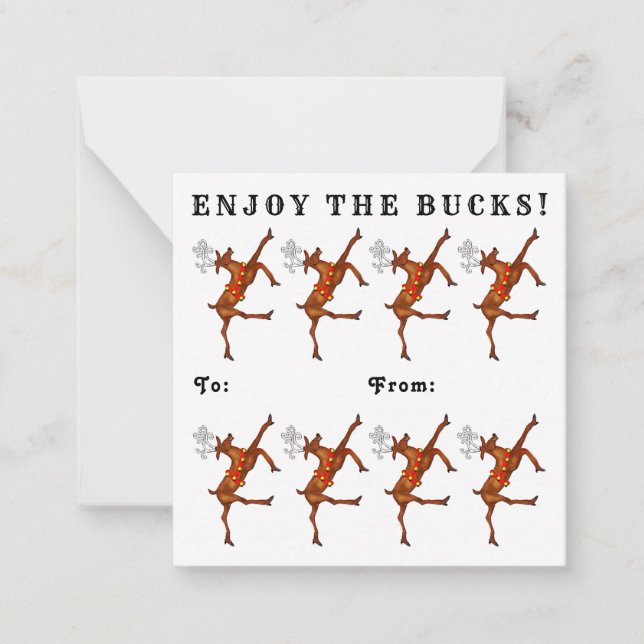 Funny Money Christmas Holiday Cards (Front)