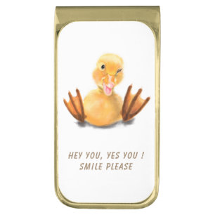 Funny Money Clip with Happy Yellow Duck - Smile