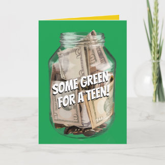 Funny Money For Teen’s Birthday Card