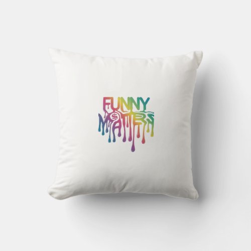 Funny money matters  throw pillow