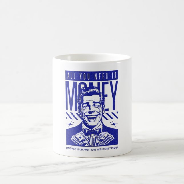 Funny Money Motivation Coffee Mug - Office Hustle  (Center)