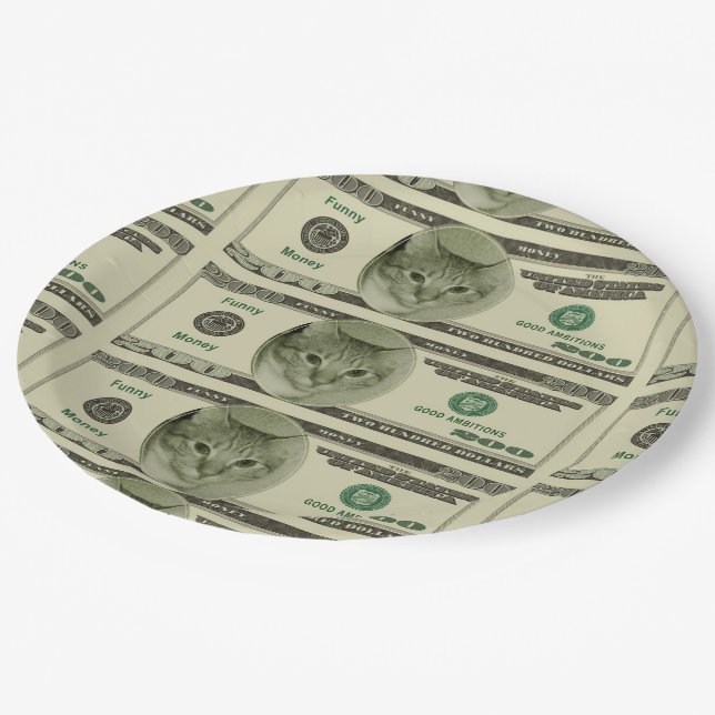 Funny Money Paper Plates (Angled)