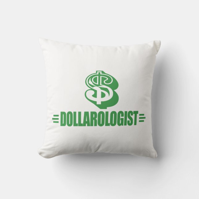Funny Money Throw Pillow (Front)
