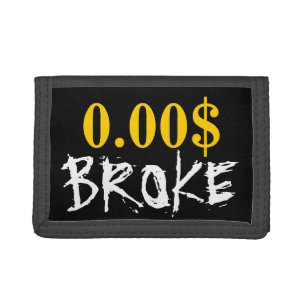 Funny money wallets and coin purses Broke