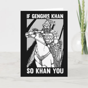 Funny Mongolian History Joke And Genghis Khan Quot Card