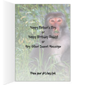 Funny Monkey All-Occasion Greeting Card (Inside (Right))
