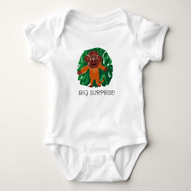 Funny Monkey Baby Bodysuit (Front)