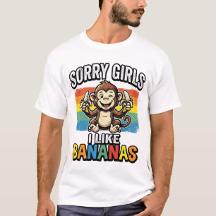 Funny Monkey Banana Vintage Engraving Shirt Design