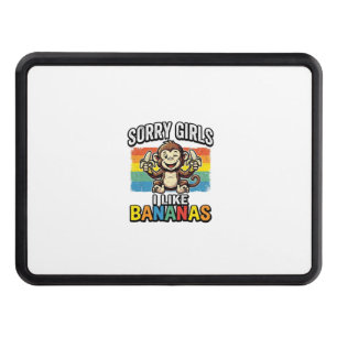 Funny Monkey Banana Vintage Engraving Shirt Design Hitch Cover