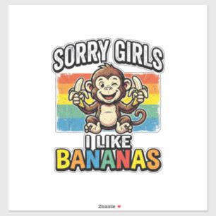 Funny Monkey Banana Vintage Engraving Shirt Design Sticker