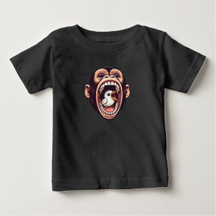 Funny Monkey Bird Baby T-Shirt
