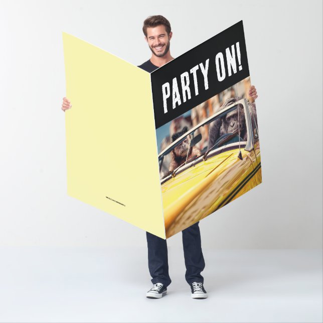 FUNNY MONKEY BIRTHDAY BIGGEST BIG GIANT CARD (In Situ)