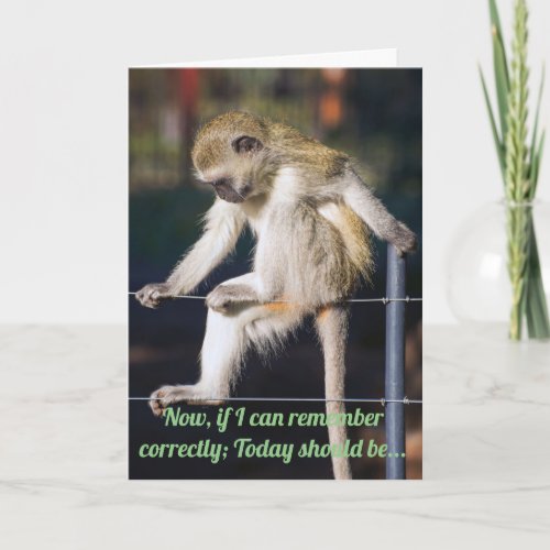 Funny Monkey birthday Card