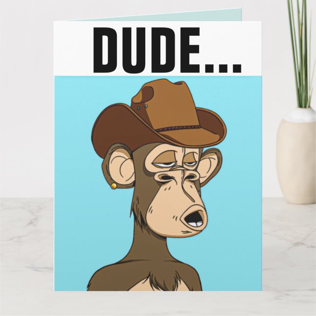  FUNNY MONKEY BIRTHDAY OVERSIZED CARD (Front)