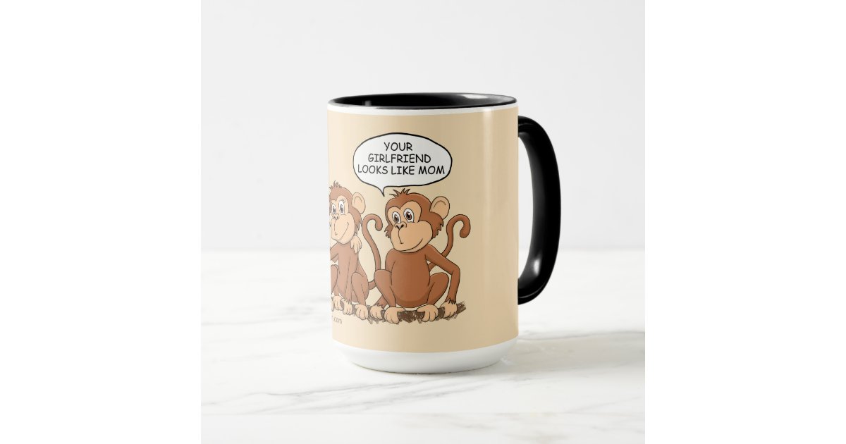 Funny Monkey Cartoon Design Mug | Zazzle