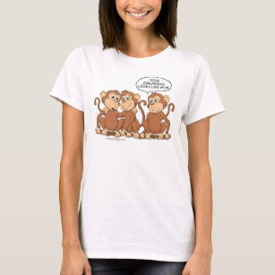 Funny Monkey Cartoon Design T-Shirt